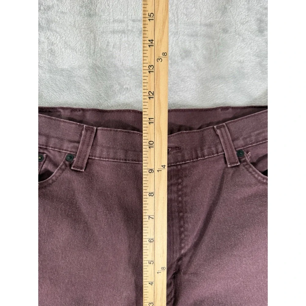 Levis 510 Pants Men's 38x32 Burgundy Skinny Jeans - Picture 7 of 13